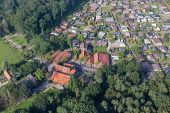 Aire de loisirs de Waldvelen, vente familiale der Buss à Velen dans le département Rhénanie du Nord-Westphalie, Allemagne d'en haut