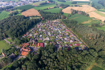 Aire de loisirs de Waldvelen, vente familiale der Buss à Velen dans le département Rhénanie du Nord-Westphalie, Allemagne hors des airs
