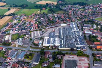 Vue aérienne de Usine de portes Dorfheide Schwering à Reken dans le département Rhénanie du Nord-Westphalie, Allemagne