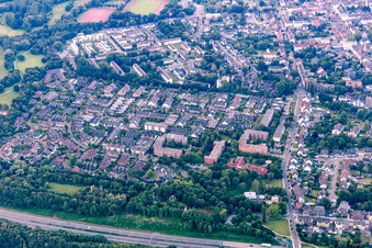 Vue aérienne de Au comte à le quartier Erle in Gelsenkirchen dans le département Rhénanie du Nord-Westphalie, Allemagne