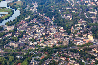 Vue aérienne de Rue de Grenoble à le quartier Steele in Essen dans le département Rhénanie du Nord-Westphalie, Allemagne