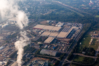 Vue aérienne de Importation de fruits vanWylick GmbH à le quartier Niehl in Köln dans le département Rhénanie du Nord-Westphalie, Allemagne