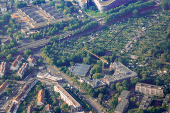 Vue aérienne de Chantier d'agrandissement du Joseph-DuMont-Berufskolleg et du VfL Köln 1899 - Handball à le quartier Bilderstöckchen in Köln dans le département Rhénanie du Nord-Westphalie, Allemagne