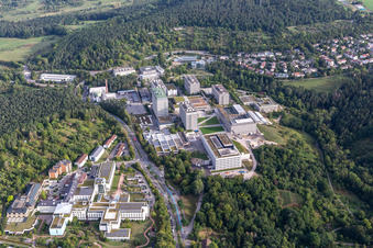 Université Tübingen à Tübingen dans le département Bade-Wurtemberg, Allemagne depuis l'avion