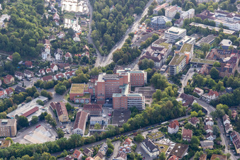 Vue aérienne de Terrain de l'hôpital Hôpital universitaire Tübingen – Institut de génétique médicale et de génomique appliquée à Tübingen dans le département Bade-Wurtemberg, Allemagne