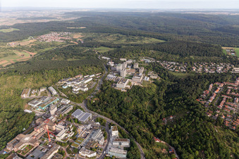 Clinique BG, Université et Hôpital universitaire Tübingen à Tübingen dans le département Bade-Wurtemberg, Allemagne vue d'en haut