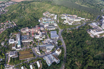 Vue aérienne de Hôpital universitaire Tübingen à Tübingen dans le département Bade-Wurtemberg, Allemagne