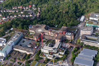 Hôpital universitaire Tübingen à Tübingen dans le département Bade-Wurtemberg, Allemagne hors des airs