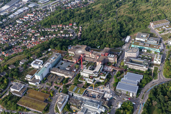 Hôpital universitaire Tübingen à Tübingen dans le département Bade-Wurtemberg, Allemagne vue d'en haut