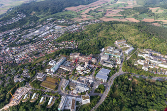 Hôpital universitaire Tübingen à Tübingen dans le département Bade-Wurtemberg, Allemagne depuis l'avion