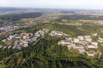 Clinique BG, Université et Hôpital universitaire Tübingen à Tübingen dans le département Bade-Wurtemberg, Allemagne depuis l'avion