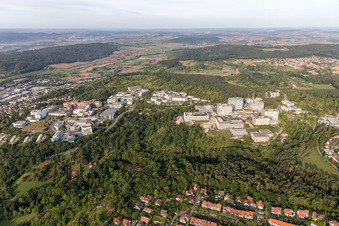 Vue d'oiseau de Clinique BG, Université et Hôpital universitaire Tübingen à Tübingen dans le département Bade-Wurtemberg, Allemagne