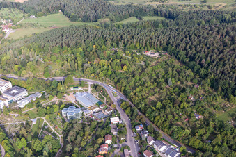 Photographie aérienne de Parc en terrasses du Jardin botanique, Tropicarium et Arboretum de l'Université Tübingen à Tübingen dans le département Bade-Wurtemberg, Allemagne