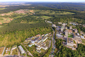 Vue oblique de Clinique des accidents BG Tübingen à Tübingen dans le département Bade-Wurtemberg, Allemagne