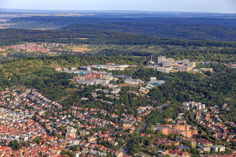 Vue aérienne de CureVac. Immatics, Institut Max-Planck de biologie du développement à le quartier Waldhausen in Tübingen dans le département Bade-Wurtemberg, Allemagne