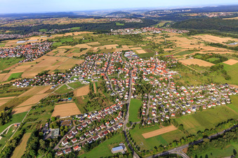 Vue aérienne de De l'est à le quartier Sickenhausen in Reutlingen dans le département Bade-Wurtemberg, Allemagne