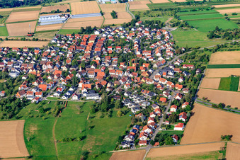 Vue aérienne de De l'est à le quartier Degerschlacht in Reutlingen dans le département Bade-Wurtemberg, Allemagne