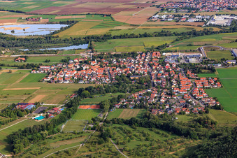 Vue aérienne de Du sud à le quartier Bühl in Tübingen dans le département Bade-Wurtemberg, Allemagne