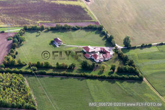 Vue aérienne de Temple romain à le quartier Kilchberg in Tübingen dans le département Bade-Wurtemberg, Allemagne