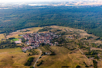 Vue aérienne de Quartier Büchelberg in Wörth am Rhein dans le département Rhénanie-Palatinat, Allemagne