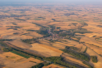 Vue aérienne de Neewiller-près-Lauterbourg dans le département Bas Rhin, France