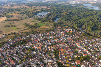 Vue aérienne de Quartier Plittersdorf in Rastatt dans le département Bade-Wurtemberg, Allemagne