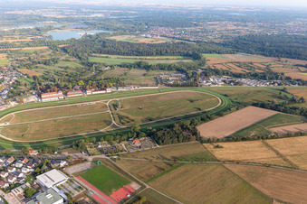 Vue aérienne de Piste à Iffezheim dans le département Bade-Wurtemberg, Allemagne