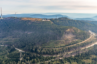 Vue aérienne de Hornisgrinde à Seebach dans le département Bade-Wurtemberg, Allemagne