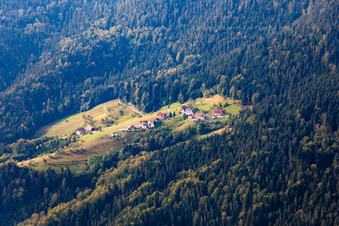 Vue aérienne de Herlesries à Oppenau dans le département Bade-Wurtemberg, Allemagne