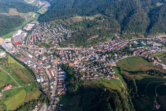 Photographie aérienne de Vue des rues et des maisons dans les quartiers résidentiels à Oppenau dans le département Bade-Wurtemberg, Allemagne
