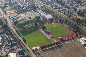 Vue aérienne de Stade de football Renchtalstadion à Oberkirch dans le département Bade-Wurtemberg, Allemagne
