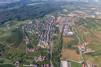 Vue aérienne de Quartier Unterweiler in Durbach dans le département Bade-Wurtemberg, Allemagne
