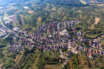 Vue oblique de Quartier Ebersweier in Durbach dans le département Bade-Wurtemberg, Allemagne