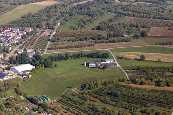 Vue aérienne de Laubenhof à le quartier Nesselried in Appenweier dans le département Bade-Wurtemberg, Allemagne