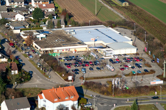 Vue aérienne de Succursale du supermarché SBK à Kandel dans le département Rhénanie-Palatinat, Allemagne