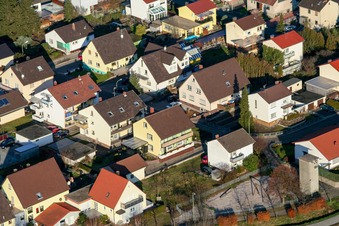 Vue aérienne de Mozartstr à Hatzenbühl dans le département Rhénanie-Palatinat, Allemagne