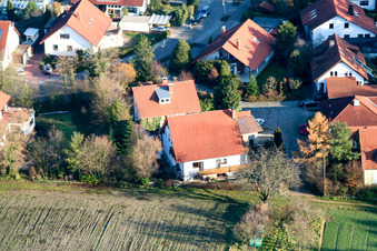 Vue aérienne de Nouvelle zone de développement An den Tongruben à Rheinzabern dans le département Rhénanie-Palatinat, Allemagne