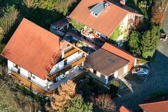 Nouvelle zone de développement An den Tongruben à Rheinzabern dans le département Rhénanie-Palatinat, Allemagne depuis l'avion