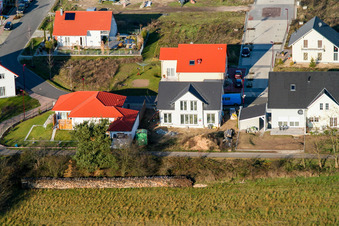 Vue d'oiseau de Nouvelle zone de développement An den Tongruben à Rheinzabern dans le département Rhénanie-Palatinat, Allemagne