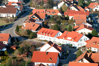 Vue aérienne de Nouvelle zone de développement An den Tongruben à Rheinzabern dans le département Rhénanie-Palatinat, Allemagne