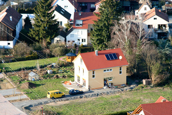 Vue oblique de Bague de potier à Rheinzabern dans le département Rhénanie-Palatinat, Allemagne