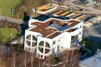 Vue aérienne de Approvisionnement en eau de Germersheim à Jockgrim dans le département Rhénanie-Palatinat, Allemagne