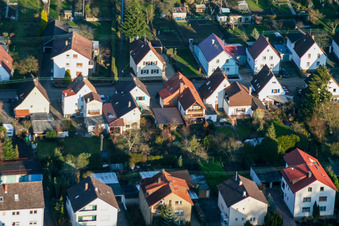 Vue aérienne de Elsässerstr à Kandel dans le département Rhénanie-Palatinat, Allemagne