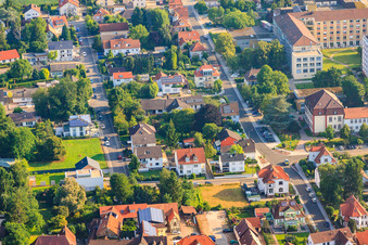 Vue aérienne de Luitpoldstr à Kandel dans le département Rhénanie-Palatinat, Allemagne