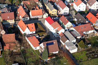 Vue aérienne de Burgweg x Gänsried à Freckenfeld dans le département Rhénanie-Palatinat, Allemagne