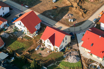 Photographie aérienne de Anneau de Seltz à le quartier Kleinsteinfeld in Niederotterbach dans le département Rhénanie-Palatinat, Allemagne