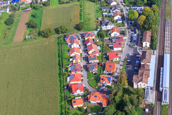 Vue aérienne de À la gare à Winden dans le département Rhénanie-Palatinat, Allemagne
