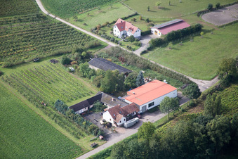 Vue aérienne de Sur le Münsterweg à le quartier Klingen in Heuchelheim-Klingen dans le département Rhénanie-Palatinat, Allemagne