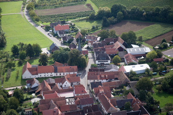 Vue d'oiseau de Quartier Klingen in Heuchelheim-Klingen dans le département Rhénanie-Palatinat, Allemagne