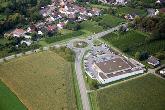 Quartier Appenhofen in Billigheim-Ingenheim dans le département Rhénanie-Palatinat, Allemagne d'en haut